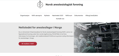Norsk anestesiologisk forening. Portfoliobilde
